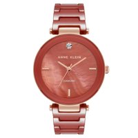 Reloj De Pulsera Anne Klein Para Mujer Con Esfera De Diamante Y Cerámica