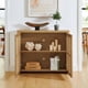 thumbnail image 3 of 39.4" Mid Century Modern Rattan Sideboard Buffet Cabinet with 2 Outlet Holes, Coffee Bar Wine Bar Credenza, Retro Storage Cabinet for Entryway, Hallway, Living Room, Kitchen, Dining Room, Natural, 3 of 3