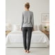 thumbnail image 4 of Pijama Mujer Algodón Peace Love Coffee Gris gris XL, 4 of 7