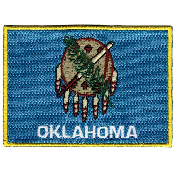 Parche bordado Cypress Collectibles Bandera de Oklahoma (aplicación por plancha)