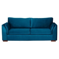 Latam Home - Sofa Cama Milan 2Pl Con Resortes Pocket Tela Velvet Azul Petroleo