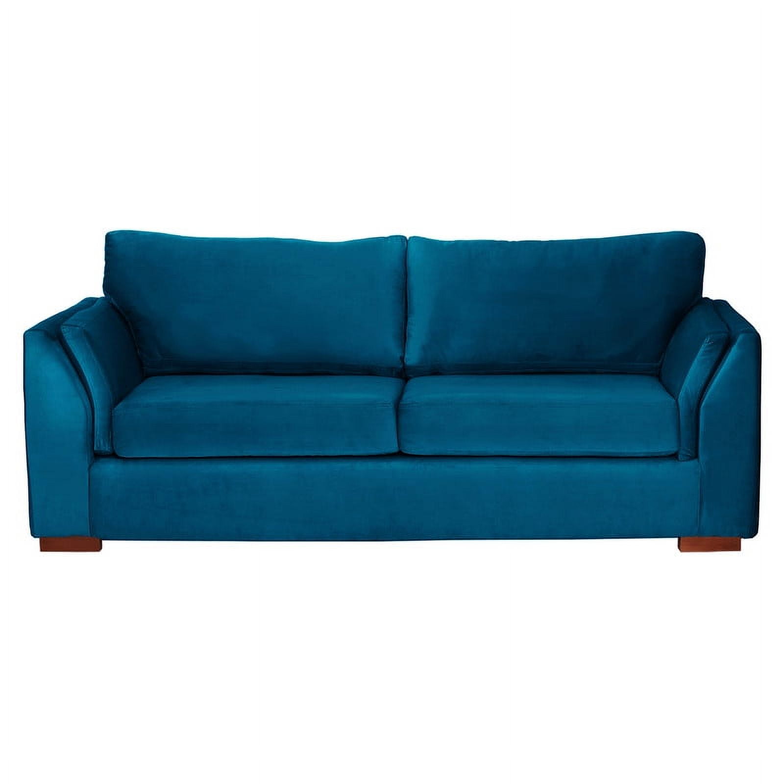 Latam Home - Sofa Cama Milan 2pl Con Resortes Pocket Tela Velvet Azul Petroleo