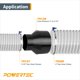 thumbnail image 3 of Reductor de cono de manguera POWERTEC 70338-P2 de 4 pulgadas a 2-1/2 pulgadas con abrazaderas, 3 of 7