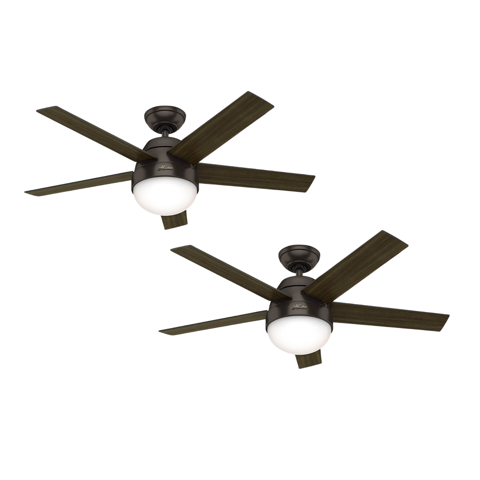 Hunterfan_Chile - Pack X2 Ventilador De Techo Hunter Stile Bronce 46