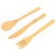 thumbnail image 4 of M Buder Juego de Vajilla de 3 Piezas Estilo Japonés Bamboo Reutilizable Cubertería de Madera Utensilio de Cocina Cuchara Tenedor Cuchillo, 4 of 9