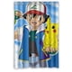 thumbnail image 1 of Cortina de ducha de Pokémon Anime, juego de cortina de baño con ganchos, tamaño 48 x 72 pulgadas, 1 of 3