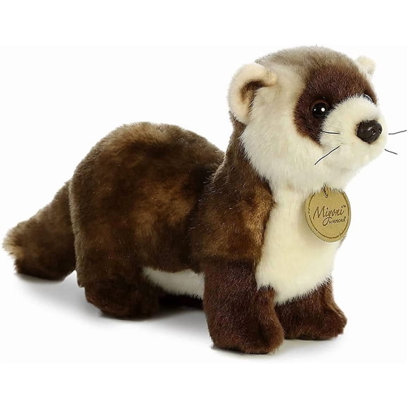 Hurón realista Miyoni® de patas negras con forma de animal de peluche Aurora®