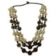thumbnail image 4 of Collar Bohemio Multicolor Collar De Cuentas De Madera Para Mujer Fiesta Marrón Blanco, 4 of 5