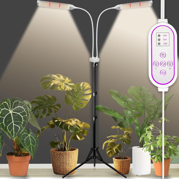 Luz de cultivo Secefeao 210 LED de espectro completo con temporizador