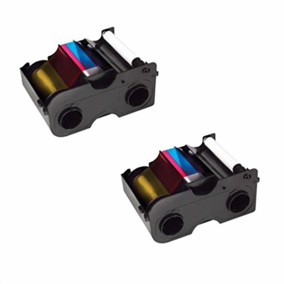 Cintas de colores para impresoras Fargo DTC1000 y DTC1250e, paquete de 2