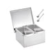 thumbnail image 1 of Caja de condimentos de acero inoxidable con múltiples compartimentos, tarro de especias extraíble, tarros de especias para bar, hogar, restaurante, co 2 rejillas, 1 of 5