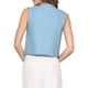 thumbnail image 3 of Chaleco de Tweed sin Mangas con Botones para Mujer INSPIRE CHIC Casual de Negocios L Azul Claro, 3 of 5