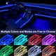 thumbnail image 2 of Tira de luces LED para interior de coche QVEVDACAR RGB, 16 millones de colores, 2 of 8
