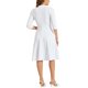 thumbnail image 3 of INSPIRE CHIC Vestido Vintage para Mujer Conjunto de Maestra para Regreso a Clases Vestido de Oficina con Cuello Alto y Mangas 3/4 Línea A XS Blanco, 3 of 6