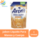 thumbnail image 3 of Jabon Liquido Para Manos y Cuerpo Humectante Avena y Almendra Arom 750 ml Pack 4 Unidades, 3 of 3