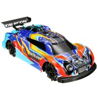 Yile Toys - Auto De Carreras Juguete Rc Luz, Humo Y Movimiento Azul - Ps