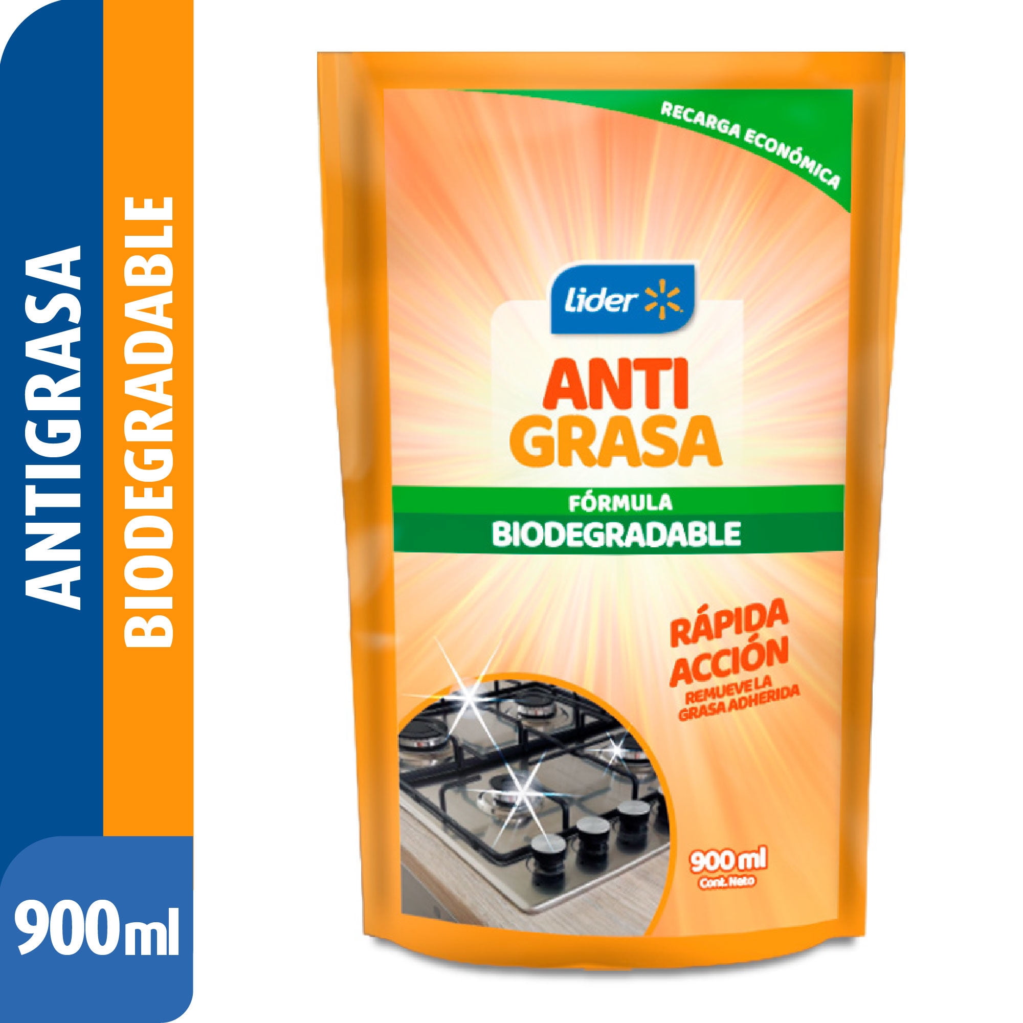 Limpiador Antigrasa Líquido Doypack 900 ml Lider