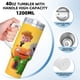 thumbnail image 5 of UglyDolls Vaso aislado de acero inoxidable con asa, diseño temático, regalo para familia, amigos y fans; incluye pajita y encaja en el portavasos estándar, 40 oz, 5 of 6
