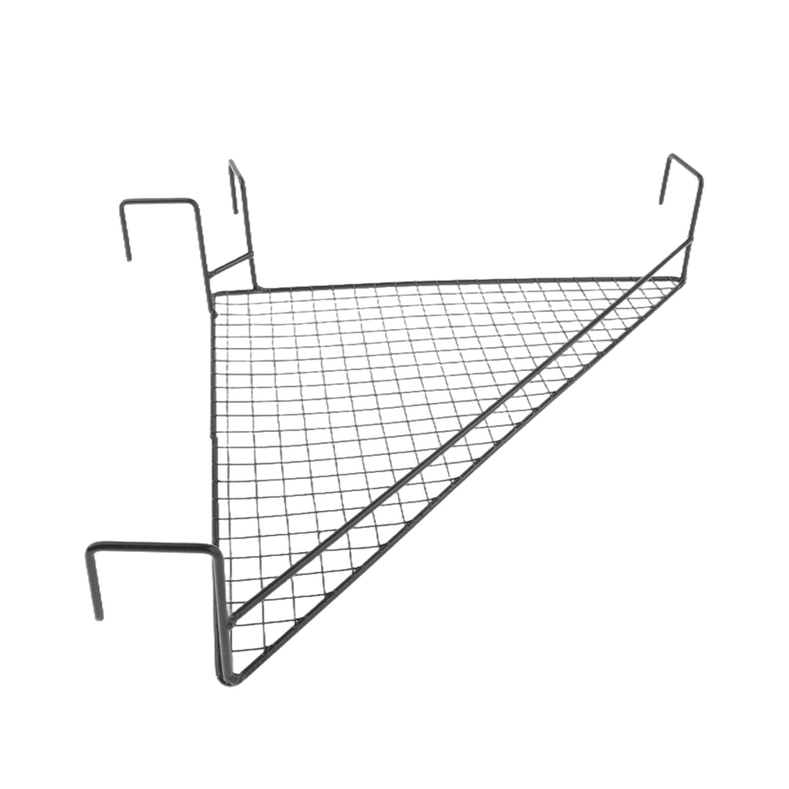 Magideal - Cesta Colgante Para Cubículo De Oficina, Balcón, Soporte Para Macetas, Accesorios Para Cubículos De Oficina, Organizador De Malla Metálica Para Patio Triángulo