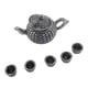 thumbnail image 2 of Juego De Teteras Para Casa De Muñecas Accesorios De Cocina De Metal 1:12 Hada Para Vino Plata, 2 of 5