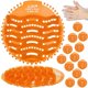 thumbnail image 1 of Pantallas para Urinal LVAP Paquete de 12 con Aroma a Cítricos Naranja Antisalpicaduras, 1 of 8