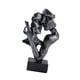 thumbnail image 1 of Escultura abstracta de cara de pareja besándose, estatua de amante besándose, figura creativa de amor para estantes, regalo de pareja de granja para e Plateado vintage, 1 of 5