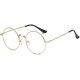 thumbnail image 1 of Gafas de Papá Noel para cosplay de anciano, montura redonda dorada, lentes transparentes (talla única para adultos), 1 of 6