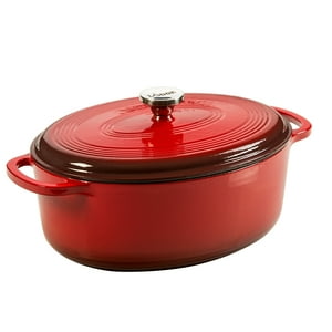 Lodge - Olla Holandesa Esmaltada Ovalada Essential Rojo 6.5 Litros