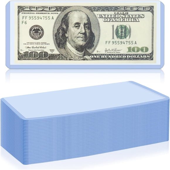 Paquete de 30 fundas transparentes para billetes de dólar, 6,8 x 2,9 pulgadas
