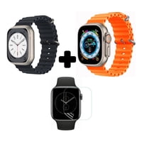 Fitpro - 2 Correa Ocean Smartwatch + Protector 45Mm Naranja