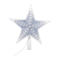 Magideal - Adorno Para De Navidad, Accesorios De Decoración Para De Navidad, Estrella Iluminada De Cinco Puntas, Estrella Para De Navi 20Cm Blanco