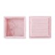 thumbnail image 3 of REGALWOVEN Caja de Anillo Cuadrada de Terciopelo para Propuesta, Compromiso, Boda, Ceremonia, Caja de Almacenamiento de Anillos de Joyería 2 Ranuras Soporte de Anillo Rosa Claro 2*2*2in, 3 of 6