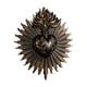 thumbnail image 1 of Placa de pared de Sagrados Corazones, adorno sacramental, estatua gótica artística para colgar en la pared, escultura para la entrada del porche del h negro, 1 of 5