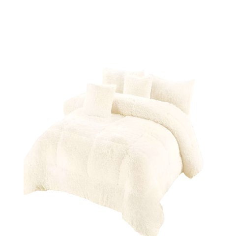 Genérico - Cobertor Con Chiporro Peludo 2 Plazas 230X250Cm Blanco Invierno