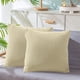 thumbnail image 5 of Funda de almohada cuadrada con cómodas rayas decorativas de grano de maíz y pana suave., 5 of 5