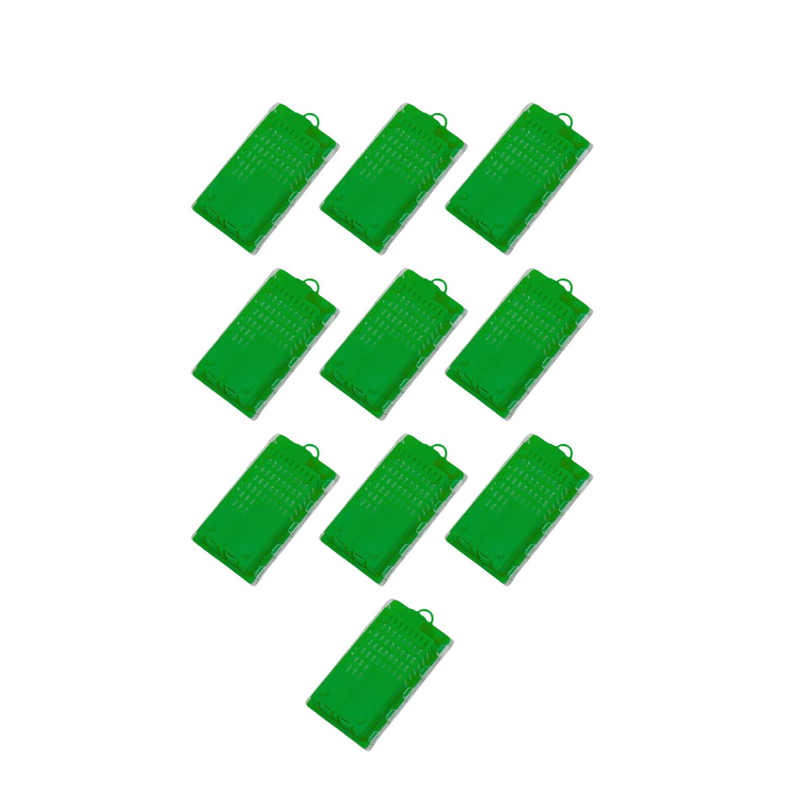 Ioensy - 10 Jaulas Para Abejas Reinas, Alojamiento Seguro, Fácil De Usar, Herramienta De Apicultura Para Separar Abejas, Color Verde