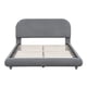 thumbnail image 2 of Teddy Fleece Full Size Upholstered Platform Bed with Thick Fabric, Solid Frame and Stylish Curve-shaped Design, Gray, 2 of 3