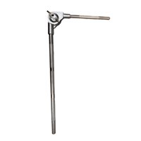 Magideal - Hardware De Tambor De Fijación De Varilla De Soporte De Cencerro, Pieza De Instrumentos De Percusión De Varilla De Abrazadera De Cencerro De Metal , Varilla Larga