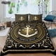 thumbnail image 1 of Luxury Nautical Anchor Print Duvet Cover Set With Pillowcase Bedding Set Boys Adults Bed Linen, 1 of 5