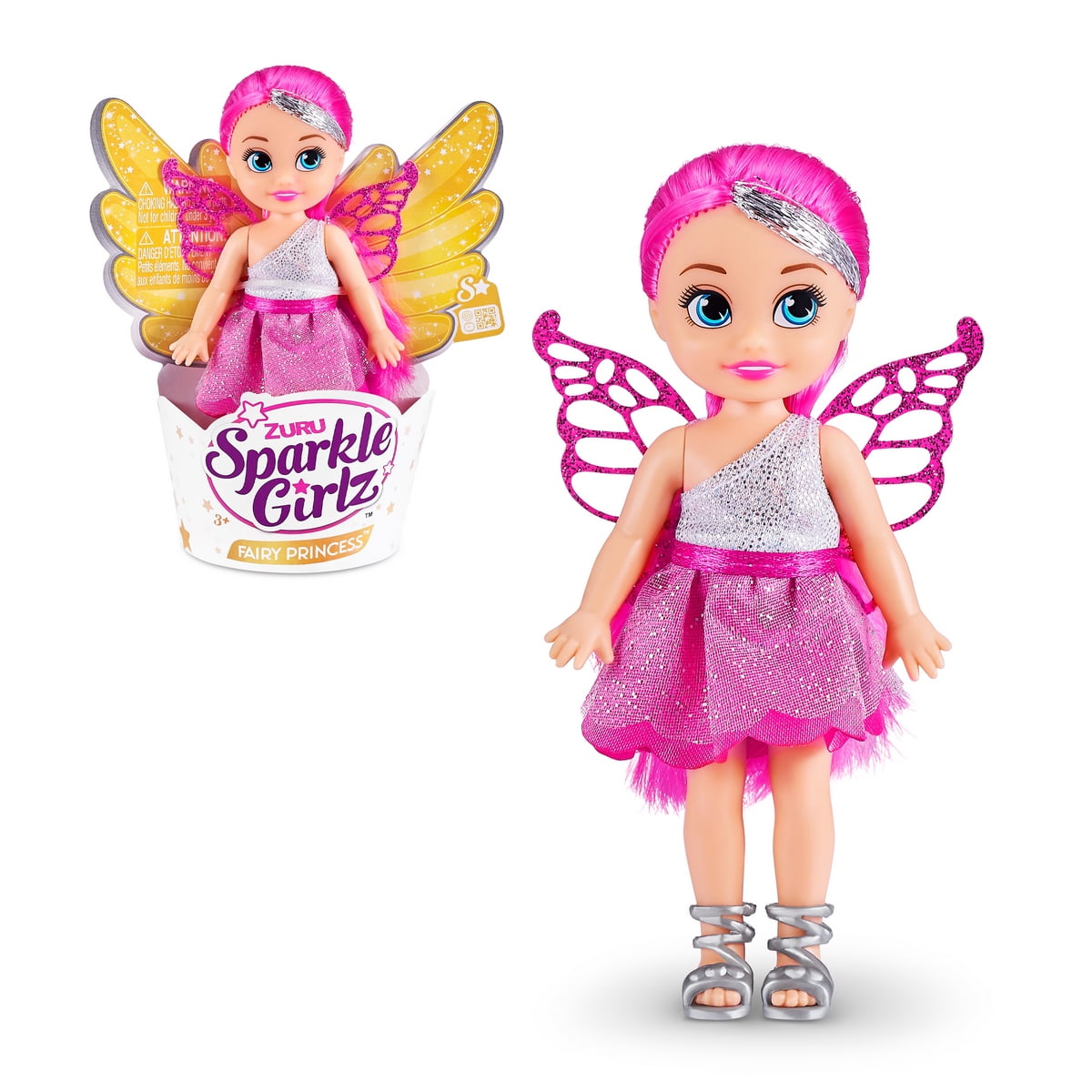 Muñeca Sparkle Girlz Colección Hada 12 Cm Fucsia