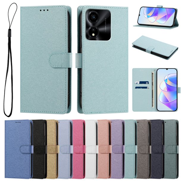Funda Cartera de PU para Honor X5C/X5C Plus con Tarjetas, Verde Menta