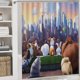 thumbnail image 5 of La vida secreta de tus mascotas-theme 4-Piece Shower Curtain Set with Rugs, Waterproof Bathroom Decor Set Includes Bath Mat, U-Shaped Rug, Toilet Lid Cover and Curtain with Hooks, 5 of 6
