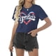 thumbnail image 5 of Camiseta Talovee Baseball Mom para mujer azul oscuro con cuello en V, 5 of 6