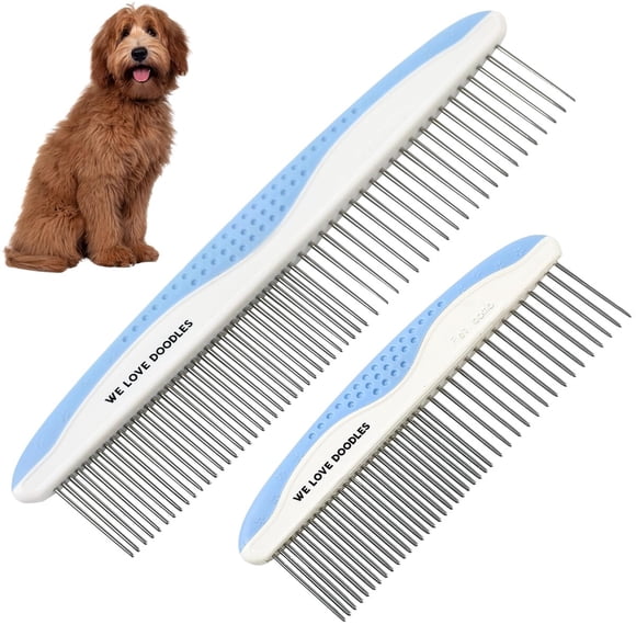 Peine para perros We Love Doodles de acero inoxidable
