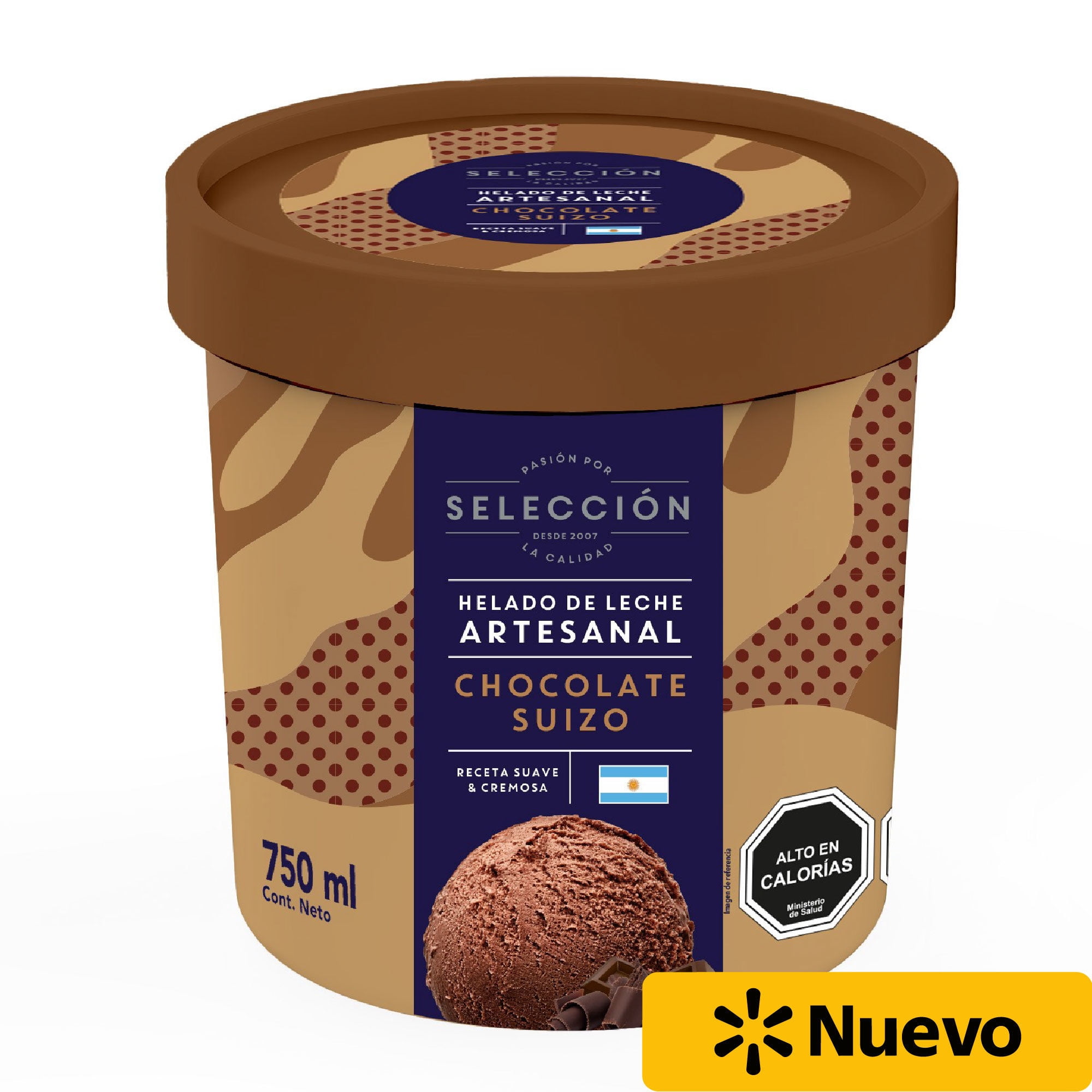 Helado Chocolate Suizo Pote 750 ml Selección