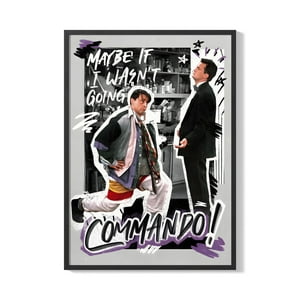 Creango - Cuadro Poster Enmarcado Friends Chandler Y Joey Decorativo