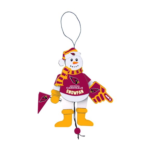 Adorno Boelter Brands 13 cm Muñeco de nieve de los Arizona Cardinals