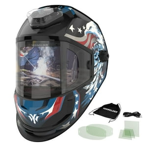 Casco De Soldadura Yeswelder De Oscurecimiento Automático Con 6 Sensores De Arco Tipo C