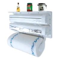Genérico - Porta Rollo Toalla Nova Triple Dispensador Cocina Alusa Film