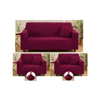 Casadeliacl - Funda Para Sillón Kit 3+1+1 Cuerpos Diseño Tipo (T) Tfi Tipo T / Coche Vino